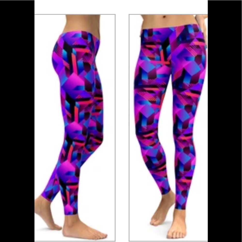 NWT Pink & Purple colorblock GearBunch leggings